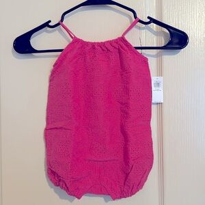 NWT! Old Navy Girl’s Sleeveless Embroidered One-Piece Romper